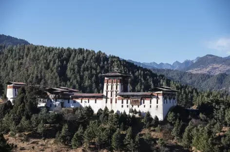 Le dzong vu depuis le tribunal de Jakar - 