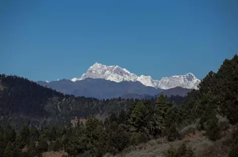 le Kangkarpunsum (7564 m) depuis le Sheytang La (3640 m)