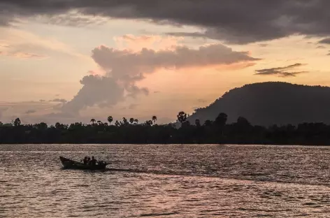 Coucher de soleil sur la rivière de Kampot - Cambodge