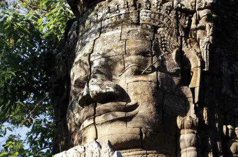 Les célèbres bouddhas souriants du Bayon à Angkor - Cambodge
