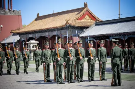 Relève de la garde à la citée interdite - Chine