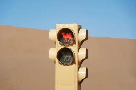Croisement dans le désert - Dunhuang - Chine