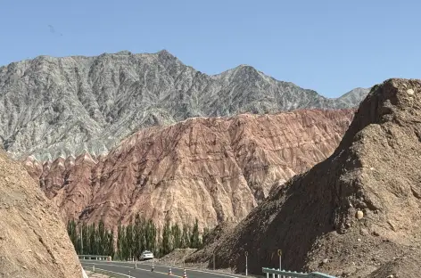 Route Kashgar-frontière kirghize - Chine