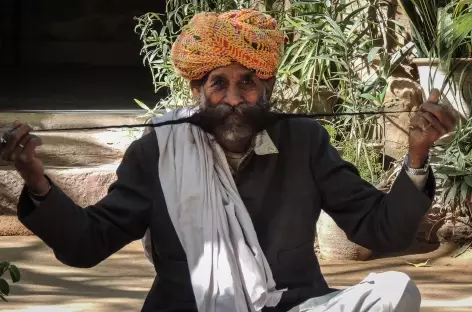 La fameuse moustache Rajpoute - Rajasthan, Inde