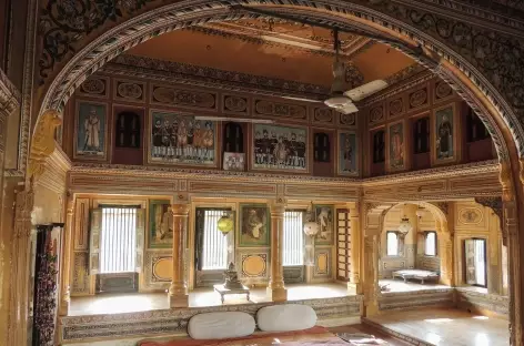 L'intérieur d'une haveli, Rajasthan, Inde