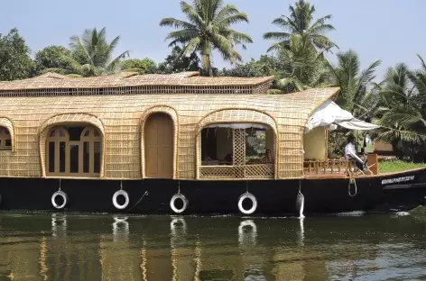 Houseboat sur les canaux du Kerala, Inde du Sud