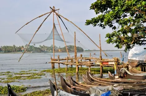 Sur le Lac Vembanad, Inde du Sud