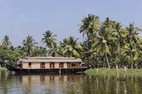 House boat sur les backwaters du Kerala, Inde du Sud
