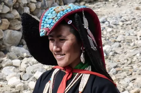 Coiffe locale (perak) - Ladakh, Inde