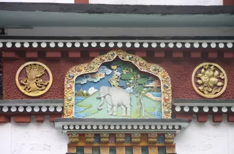 Détail d'un porche, Sikkim