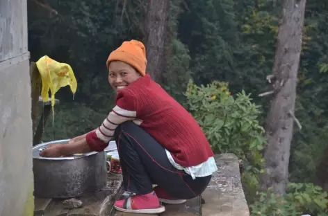Femme souriante, Sikkim