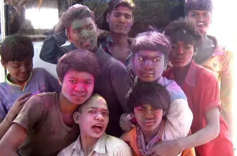 Fête de Holi - Orissa, Inde