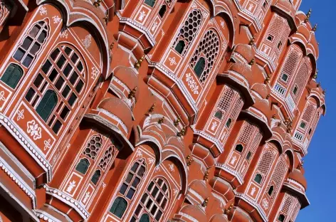 Détail du Palais des Vents, Jaipur, Rajasthan - Inde - 