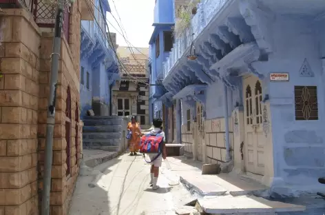 Ruelle de la Ville Bleue, Jodhpur, Rajasthan - Inde - 