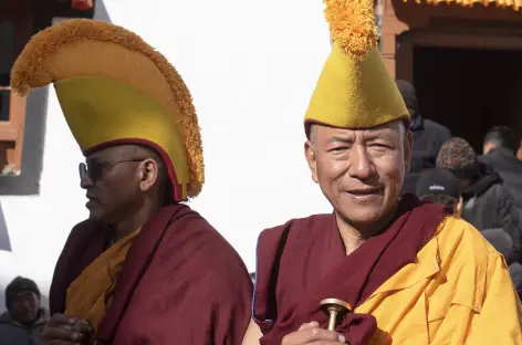 Moines pendant un festival