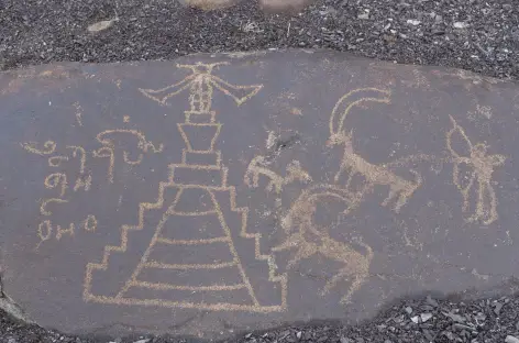 Pétroglyphe au Ladakh