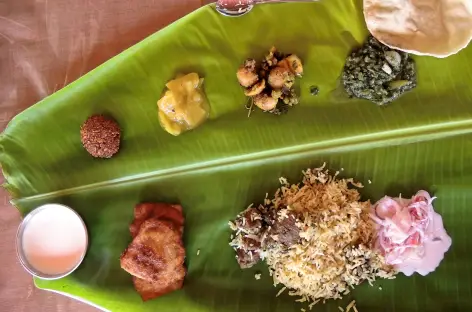 Thali sur feuille de bananier