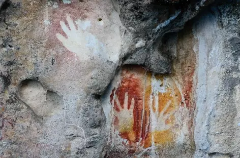 Peintures rupestres datant de 2000 à 3000 ans, Misool - Indonésie