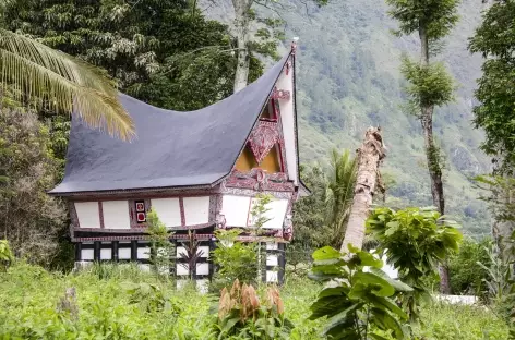 Maison traditionnelle batak toba, Sumatra - Indonésie