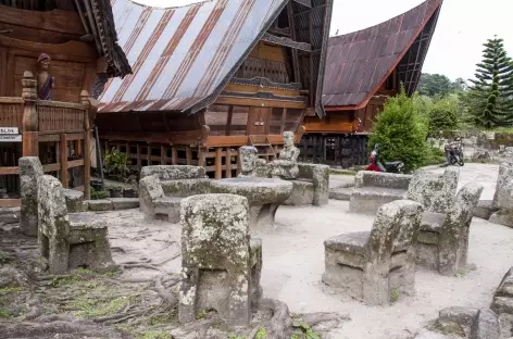 Village batak toba d'Ambarita, île de Samosir, Sumatra - Indonésie