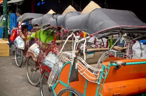 Pousse-pousse à Jogja, Java - Indonésie