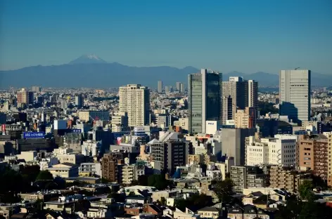 Ville au de Tokyo, au loin le mythique Fuji-san - Japon