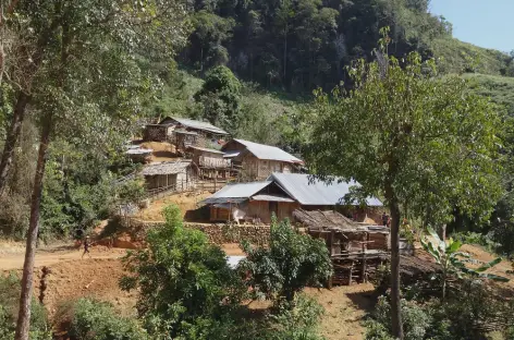 Village dans le nord Laos