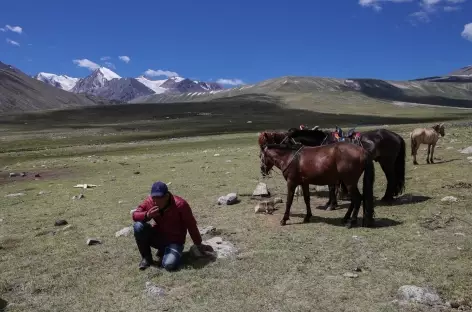 Glaciers du Turgen, au loin - Mongolie