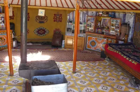 Intérieur d'une yourte - Mongolie