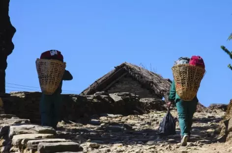 Vol Kathmandu > Pokhara (800 m), trek > Gandrung (1980 m)