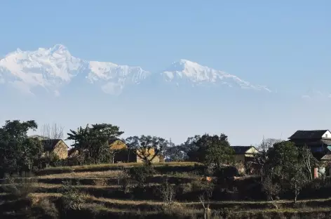Vue des Manaslu de Bandipur - Népal