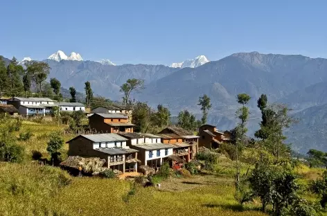 Beau village sur le trek d'Helambu au Langtang (Népal)