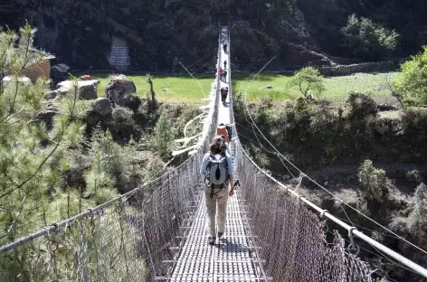 Pont suspendu Népal