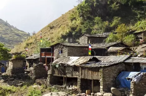 Hameau en montant vers Deng - Népal