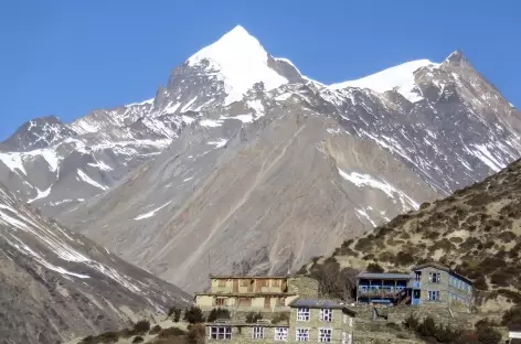 Thorung peak en montant vers Yak Karka - Népal