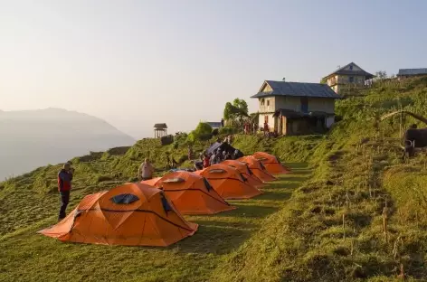 Camp près d'un village Kangchenjunga - Népal