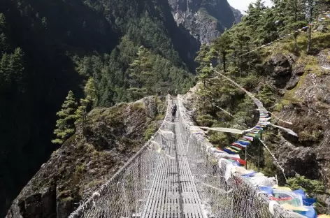 Pont avant la montée sur Namche - Népal