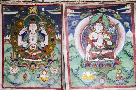 Thanka anciennes à Chödzong - Nepal