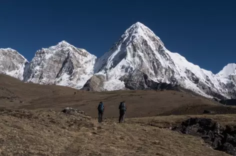 Le Pumori, vue avant l'arrivée à Gorak Chep - Népal 