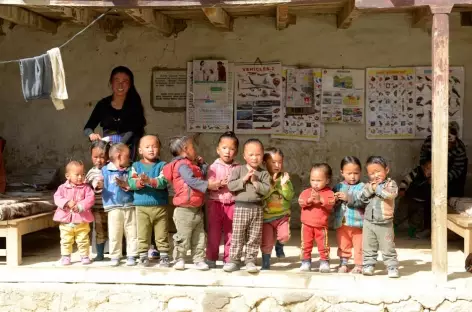 Ecole maternelle à Lo Manthang-Mustang-Népal