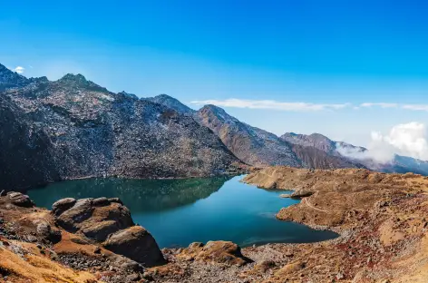 Panorama de lac gosainkund, Langtang 