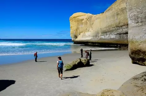 Plage de Tunnel Beach vers Dunedin - Nouvelle Zélande