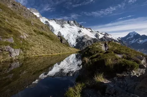 Randonnée le long de Sealy Tarns - Nouvelle Zélande