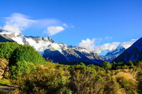 Mont Sefton depuis le village du Mont Cook - Nouvelle Zélande