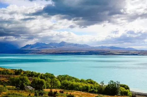 Lac Pukaki vers le Mt Cook - Nouvelle Zélande