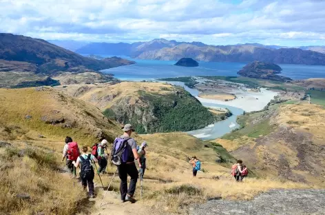 Randonnée de Diamond Lake, au-dessus du lac de Wanaka - Nouvelle Zélande