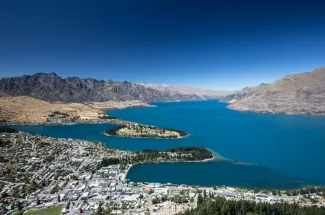 Le lac Wakatipu et Queenstown - Nouvelle Zélande - 