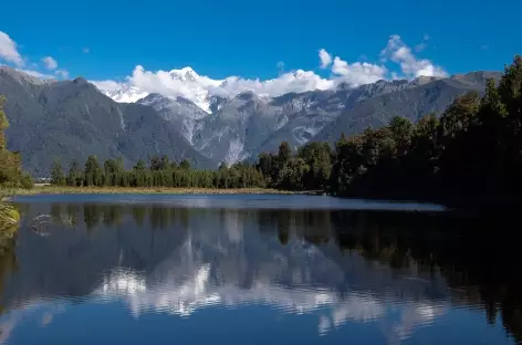 Mt Tasma et Mt Cook depuis le lac Matheson - Nouvelle Zélande
