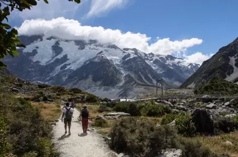 Dans la vallée de Hooker Glacier - Nouvelle Zélande