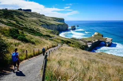 Chemin d'accès à Tunnel Beach, Dunedin - Nouvelle Zélande